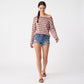 Striped Boat Neck Drop Shoulder Long Sleeve Knit Sweater