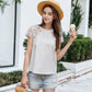 Lace Raglan Sleeve Light Short Sleeve Blouse