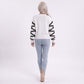 Wavy Stripe Crew Neck Long Sleeve Knit Sweater