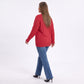 Plus Size Faux Pearl Cable Knit Tunic Sweater