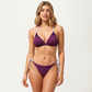 2-Piece Heart Print Triangle Bikini Set with Adjustable Straps and Side Tie Bottom