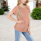 Short Sleeve Leopard Print T-Shirt with Raglan Sleeves