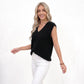 V Neck Sweater Vest Sleeveless Textured Knit Pullover Top