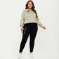 Plus Size Long Sleeve Blouse with Tie Neck Detail Relaxed Fit Silky Smooth Fabric