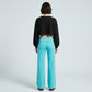 Foldover Waistband Wide-Leg Lounge Trousers