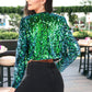 Sequin Bedazzled Long Sleeve Bolero