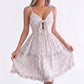 Floral Tie Front Cutout Smocked Ruffle Tiered Dress