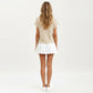 Short Sleeve Textured Knit Top with Crew Neck Ribbed Trim and Relaxed Fit