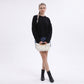 Oversized Crewneck Knit Sweater with Flared Sleeves