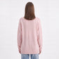 Oversized V Neck Longline Knit Pullover Sweater