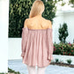 Semi Sheer Boho Off The Shoulder Layering Top