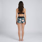 2 Piece Ruched Bikini Top and Swim Shorts Set