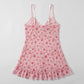 Floral Sheer Mesh Ruffle Chemise Nightgown