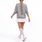 Heart Patch Crew Neck Contrast Trim Relaxed Sweatshirt