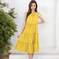Sleeveless Tiered Babydoll Dress with Gathered Details