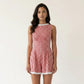 Gingham Romper Sleeveless Lace Trim Fit and Flare Lightweight Casual One Piece