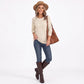 Waffle Knit Button Shoulder Raglan Long Sleeve Top