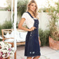 Distressed Denim Overall Tunic Dress