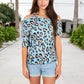 Off Shoulder Leopard Print Top with Strappy Details