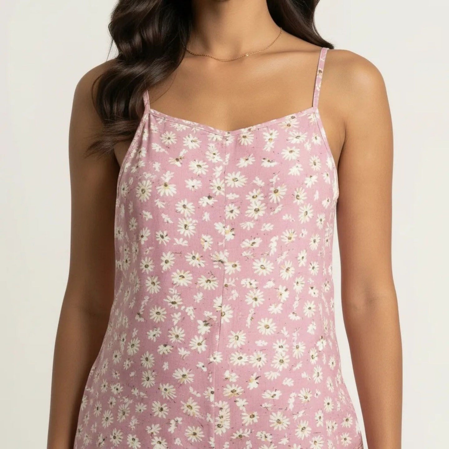 Floral Print Jumpsuit Spaghetti Strap Sleeveless Wide Leg Relaxed Fit One Piece