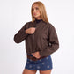 Casual Lightweight Cropped Bomber Jacket