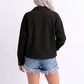 Cropped Button Front Shirt Jacket with Patch Pockets