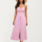 Sleeveless Maxi Dress with Cutout Front and Smocked Back