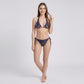 2 Piece Butterfly Triangle Bikini Set with Tie Side Bottom