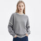 Contrast Stitch Crewneck Long Sleeve Knit Sweater