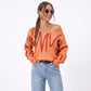 Abstract Graphic Print Long Sleeve Knit Sweater