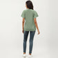 Short Sleeve Eyelet V-Neck Top with Floral Embroidery and Flutter Sleeves