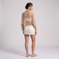 Open Knit Crochet Poncho Capelet with Metallic Disc Trim, Boat Neck and Draped Three Quarter Sleeves 35*11In