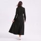 Long Sleeve Belted Trench Coat with Notched Lapels and Button Front