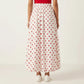 Polka Dot Maxi Skirt Elastic Waist Flowy A Line Long Casual Lightweight Skirt