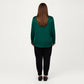 Plus Size Long Sleeve Blouse with Tie Neck Detail Relaxed Fit Silky Smooth Fabric