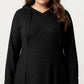 Plus Size Long Sleeve Hooded Maxi Dress with Relaxed Fit Silhouette and Soft Flowy Hem