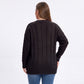 Plus Size Faux Pearl Cable Knit Tunic Sweater
