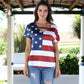 All American Girl V Neck Top