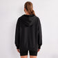 Snap Button Hooded Long Sleeve Pullover Sweatshirt