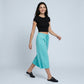 Drawstring Waistband Cropped Wide-Leg Trousers