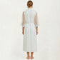 2-Piece Set Smooth Sleepwear Slip Dress with Sheer Lace Trim Robe Lightweight Nightgown Set