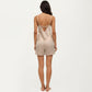 2-Piece Set Smooth Pajama Camisole Top and Shorts with Lace Trim Adjustable Straps