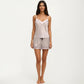 2-Piece Set Smooth Pajama Camisole Top and Shorts with Contrast Trim Drawstring Waist
