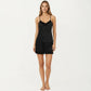 2-Piece Set Smooth Pajama Camisole Top and Shorts with Lace Trim Button Front