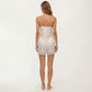 2-Piece Set Smooth Pajama Camisole Top and Shorts with Lace Trim Button Front