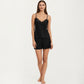 2-Piece Set Satin Pajama Camisole Top and Shorts with Contrast Lace Trim Adjustable Straps