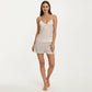 2-Piece Set Satin Pajama Camisole Top and Shorts with Contrast Lace Trim Adjustable Straps