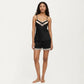 2-Piece Set Satin Pajama Camisole Top and Shorts with Contrast Lace Trim Adjustable Straps