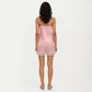 2-Piece Set Satin Pajama Camisole Top and Shorts with Lace Trim Adjustable Straps Sleepwear