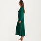 2-Piece Set Satin Sleepwear Slip Dress with Matching Long Sleeve Robe Silky Pajama Set